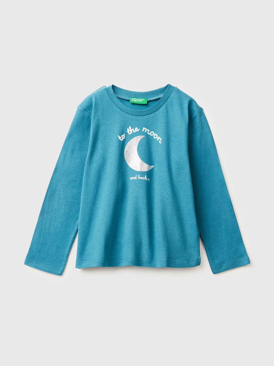 T-shirt with glittery print