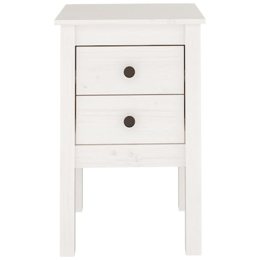 NNEVL Bedside Cabinets 2 pcs White 40x35x61.5 cm Solid Wood Pine