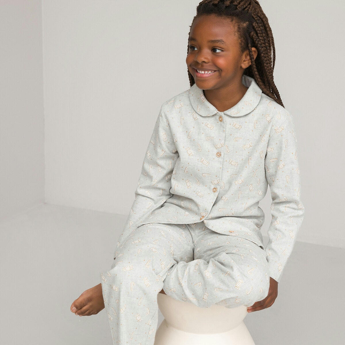 Pyjama de Noël, imprimé bonbons et sucres d'orge