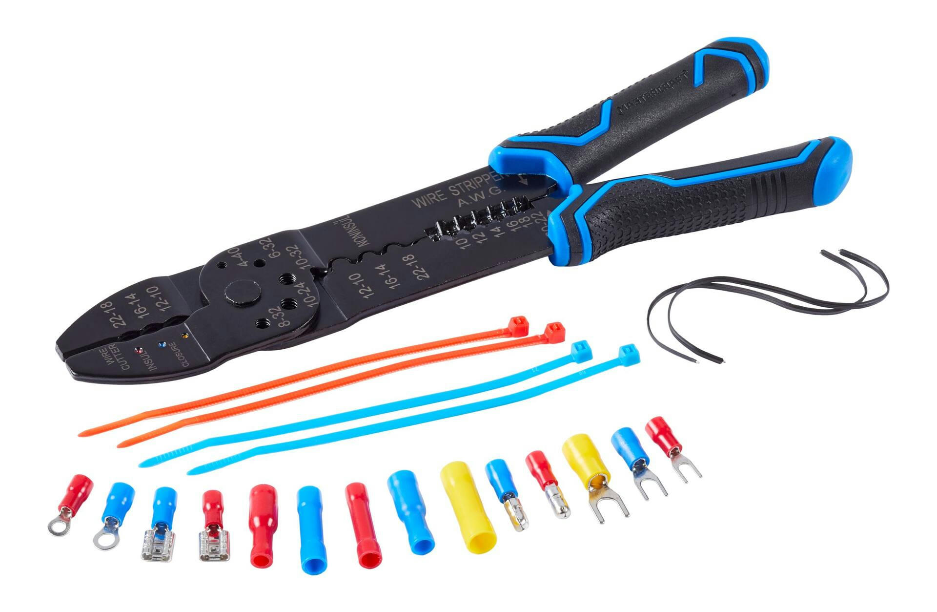 Mastercraft Electrical Set with Storage Case, Multi Purpose 9-in Crimping Tool, 271-pc