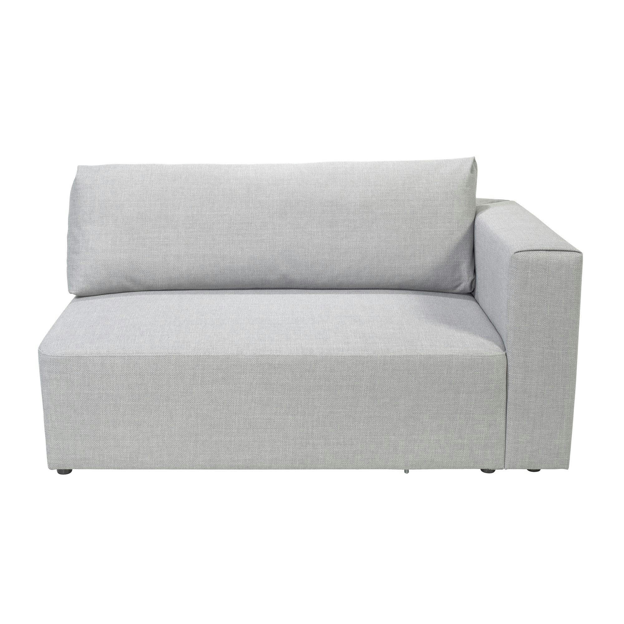 CARDINAL - Double angle droit pour canapé modulable en tissu chiné gris