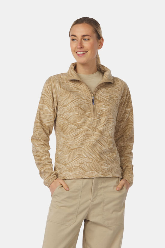 Ayacucho Wave Printed 1/2 Zip Fleecetrui Dames