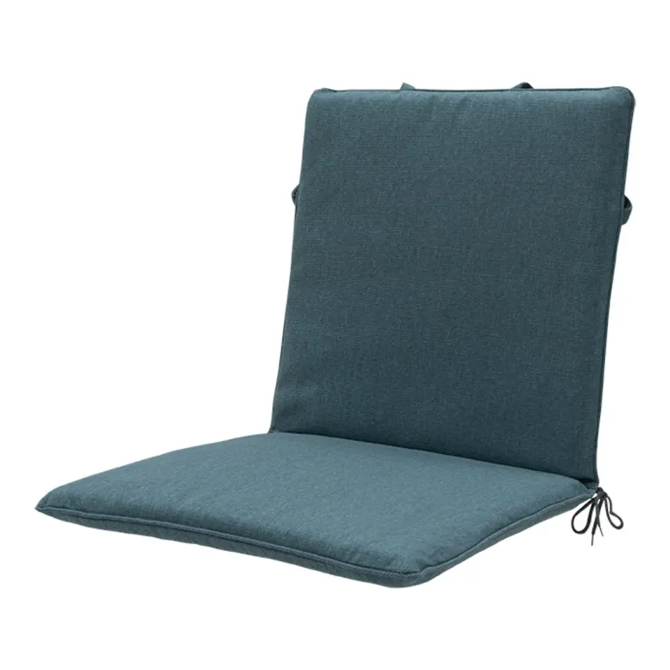 Madison - Stapelstoelkussen Sea blue canvas eco  - Ca. 97x49 cm - Set van 4