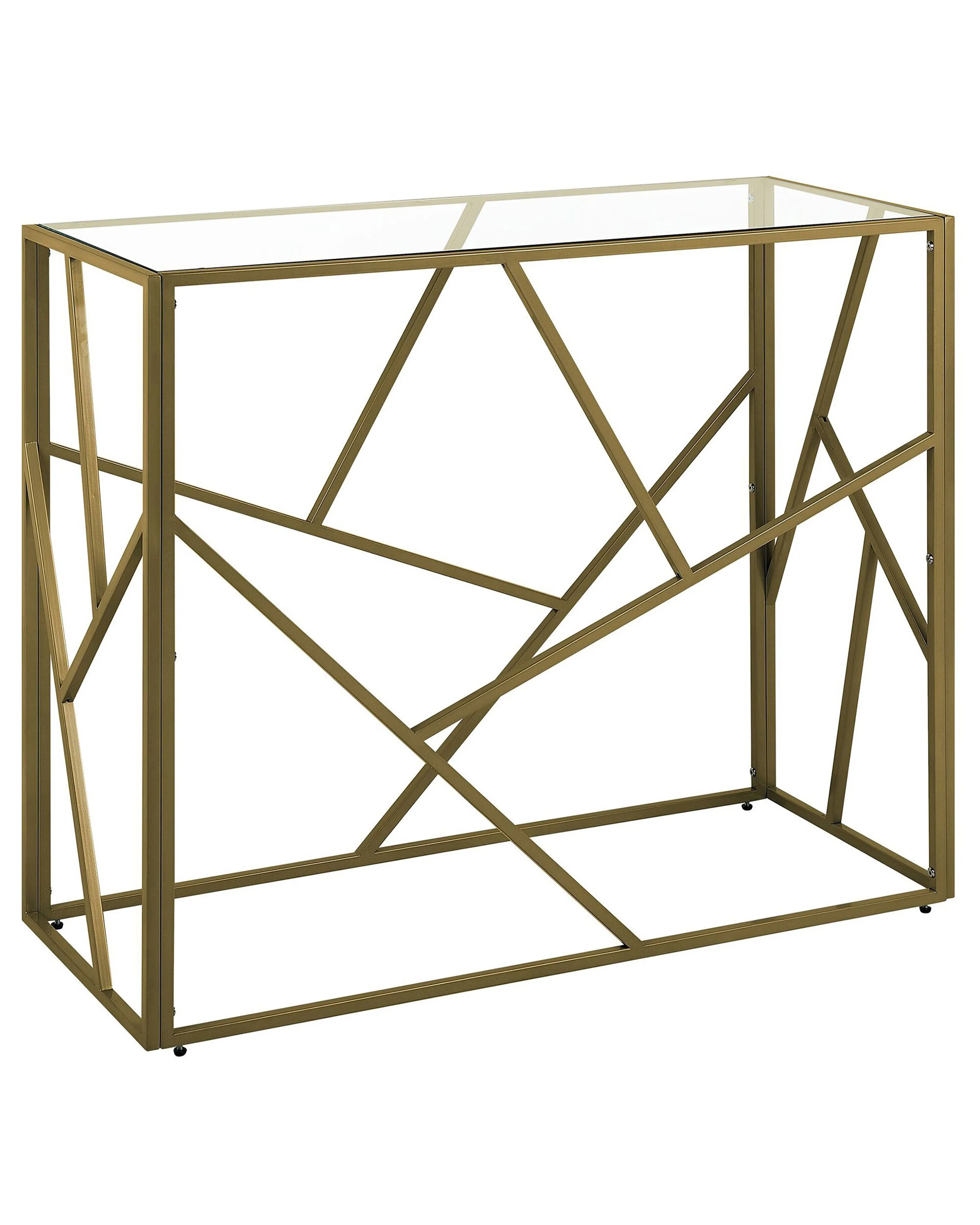 Coffee Table ORLAND Glass Gold