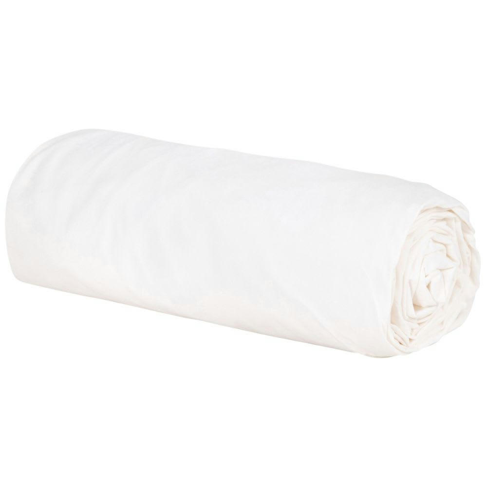 - Drap housse en coton bio écru 160x200