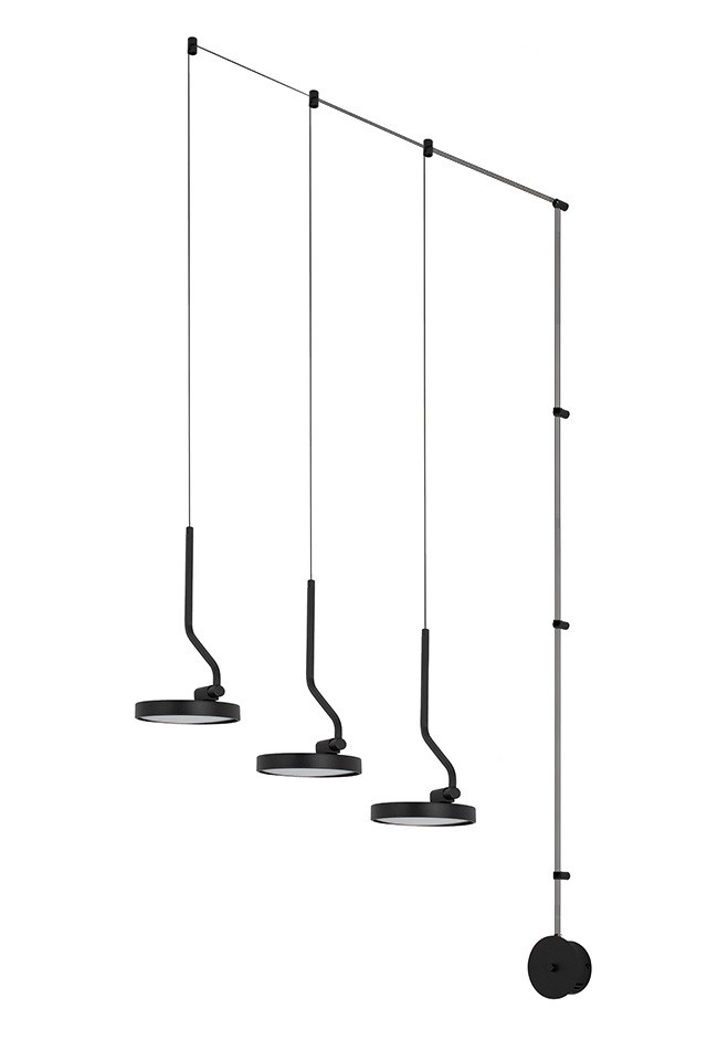 MOOSEE lampa ścienna FLAT 3 czarna