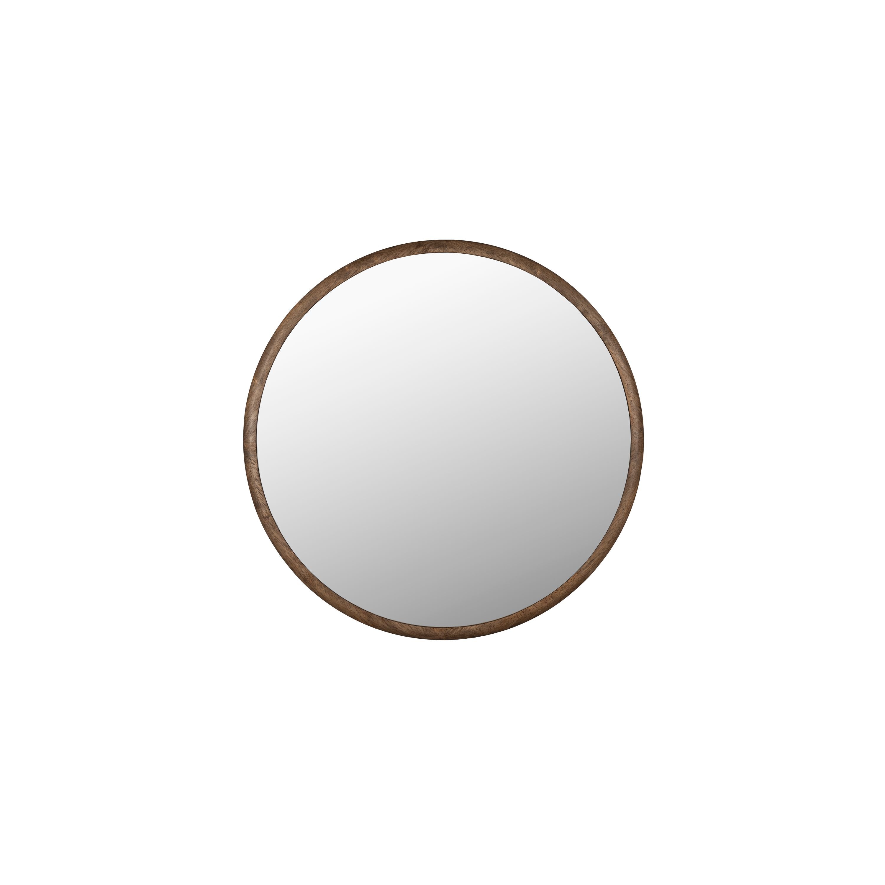 Dutchbone Gale Spiegel/ Wandspiegel Rond 80 cm Hout - Bruin