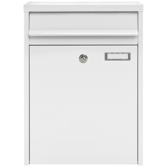 Briefkasten »Piano«, eckig, Stahl, weiß