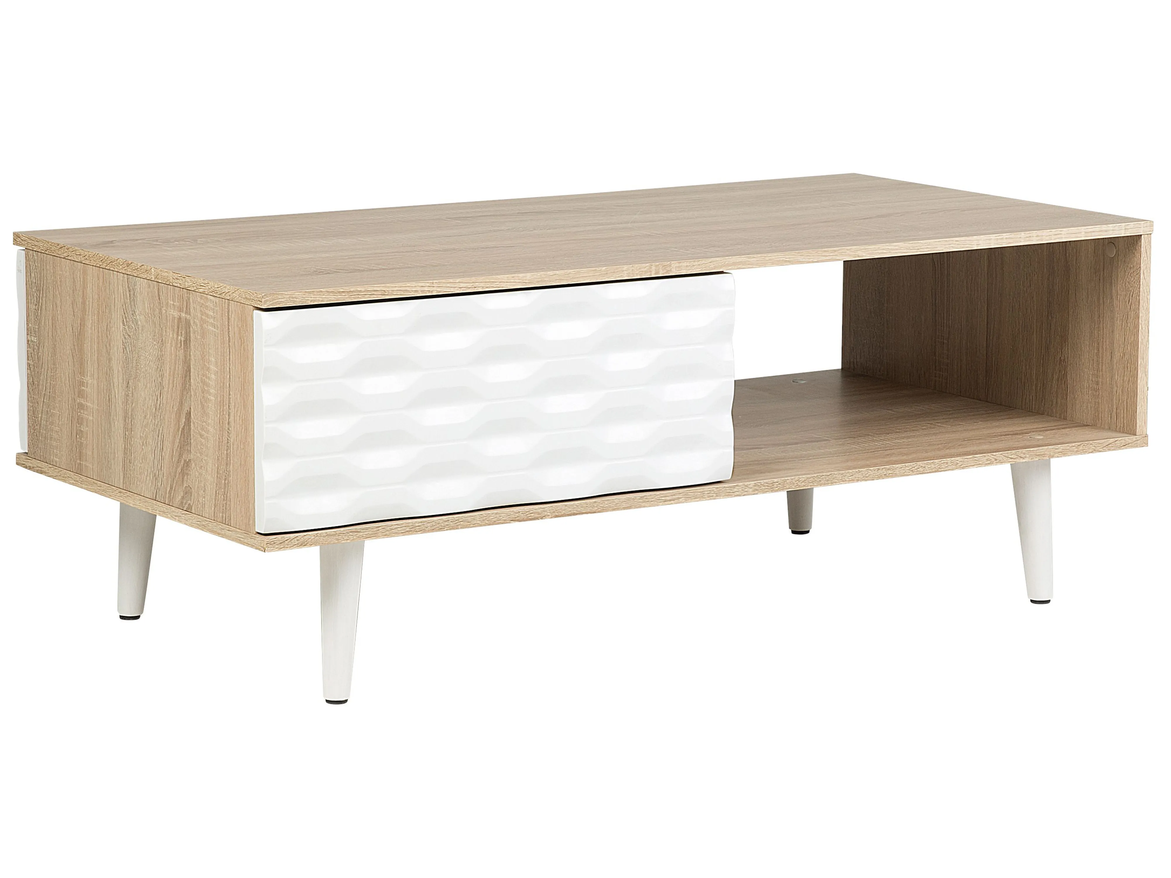 Coffee Table SWANSEA Light Brown with Storage