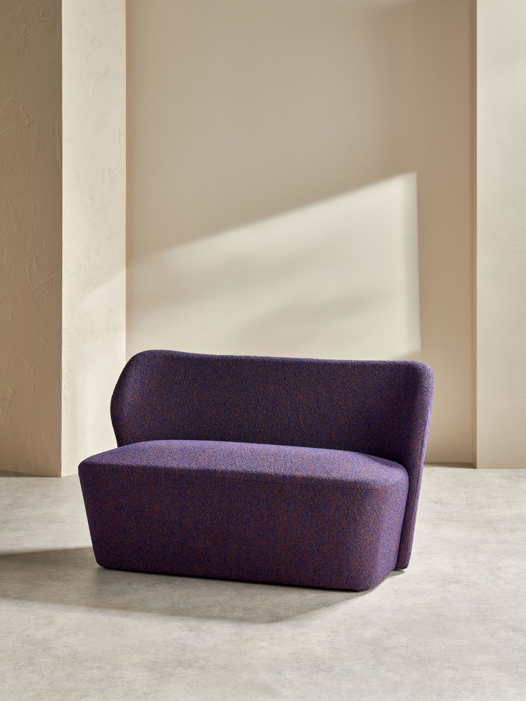 Topeka Small 2 Seater Sofa in Cobalt Blue Pax Boucle