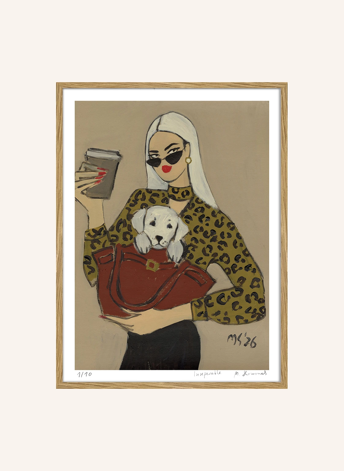 MARTAS ILLUSTRATION Limitiertes Kunstwerk INSEPARABLE mit Rahmen