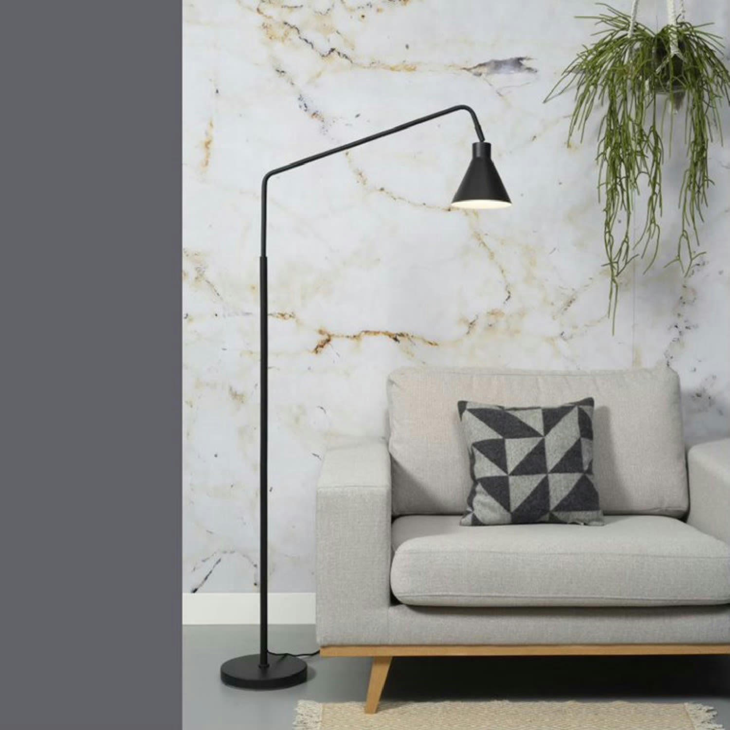 LYON - Lampadaire métal noir H154cm