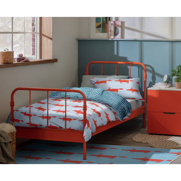 Habitat x Scion Cotton Mr Fox Light Blue Bedding Set -Single