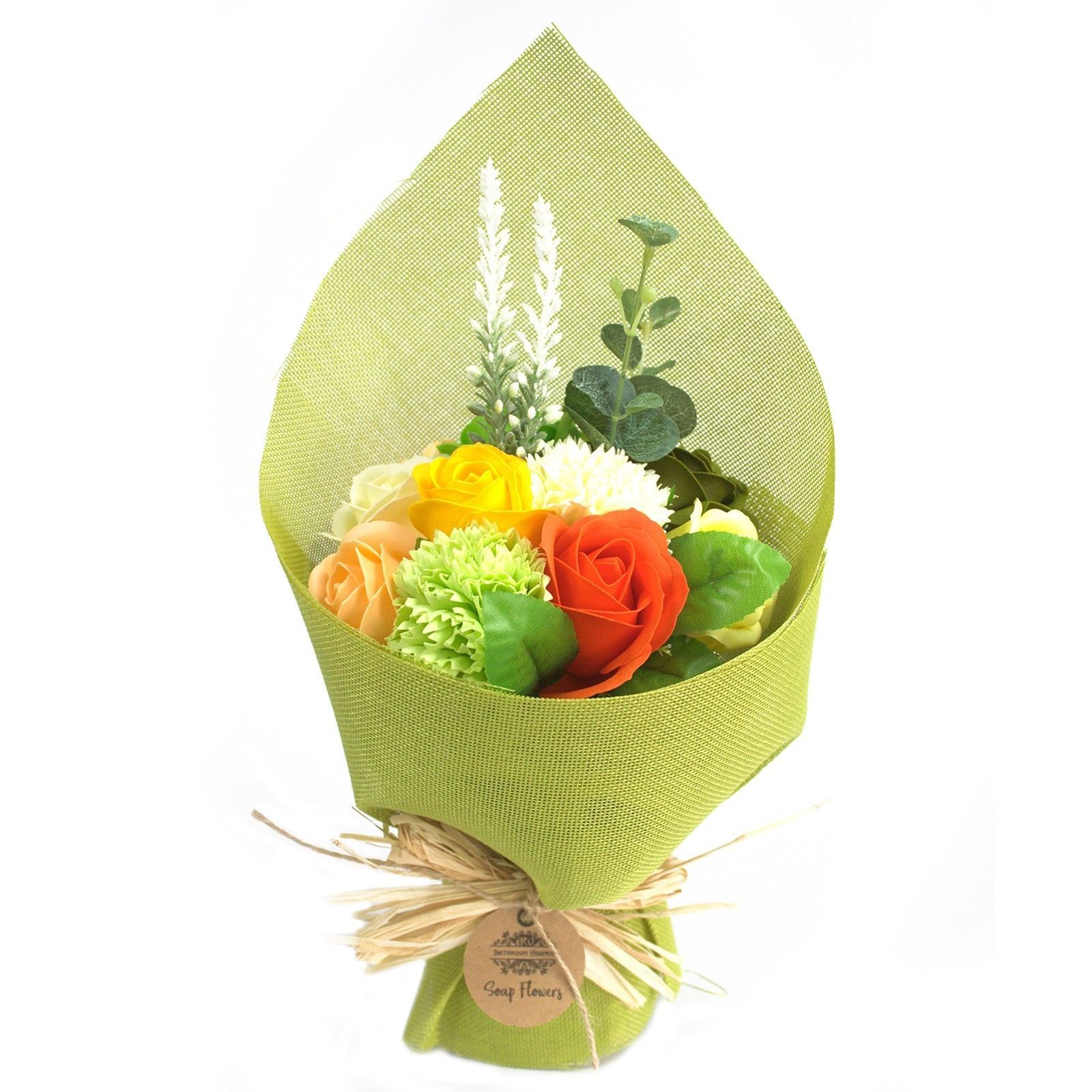 Serenityy Serenityy Standing Soap Flower Bouquet - Green and Yellow