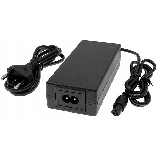Chargeur 42V 2A avec Fiche 3 Broches - Sécurité Intégrée, LED, Compatible Trottinette, Vélo, Hoverboard