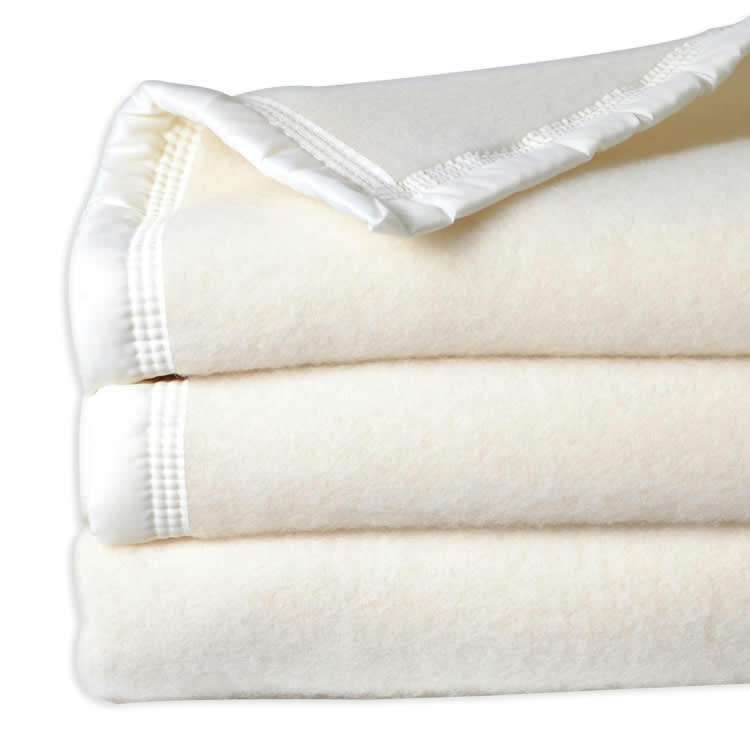 VOLTA500 - Couverture  laine woolmark double face naturel 180x240 cm