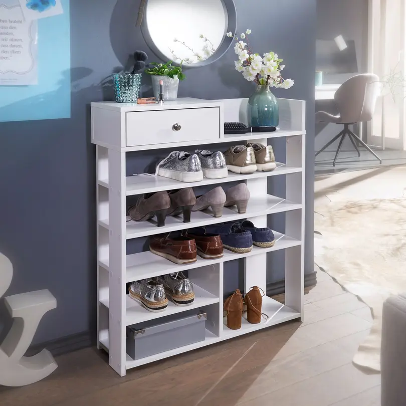 Schuhregal Weiss