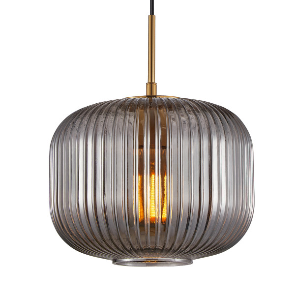 Lampa wisząca czarno-złota-dymiona GAVINO 1xE27x40W Italux