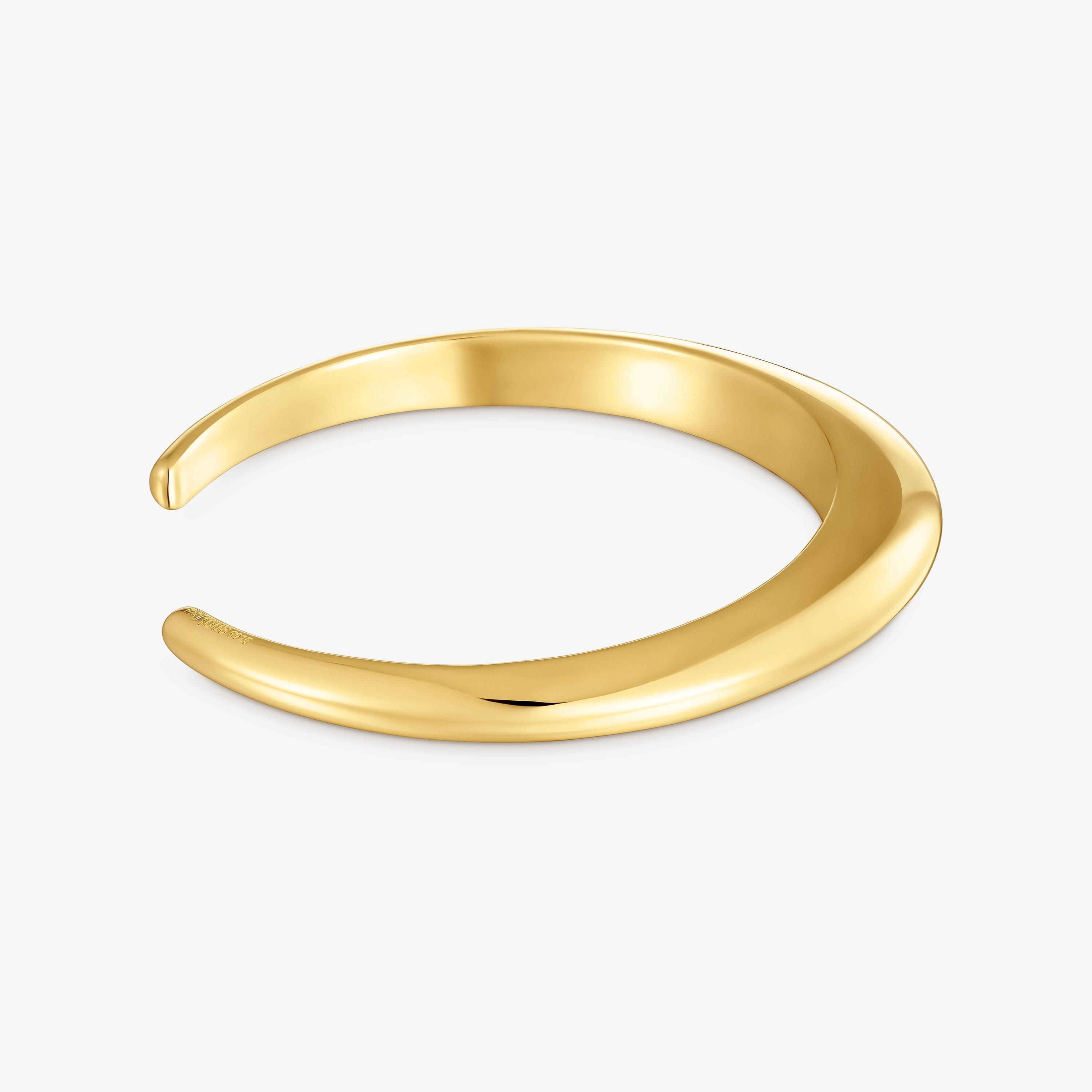 Pulsera esclava con baño de oro de 18 kt sobre plata Warm