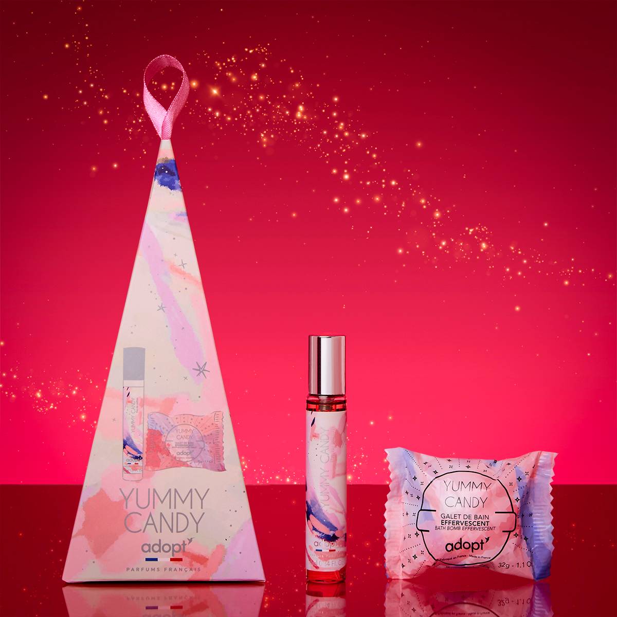 Yummy CandyCoffret eau de parfum 10 ml   galet de bain 32g