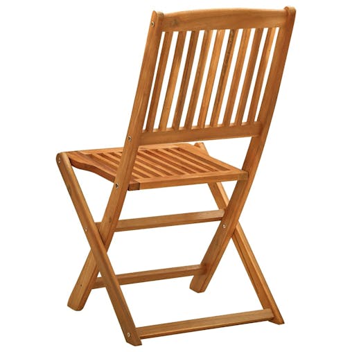 NNEVL Folding Garden Chairs 4 pcs Solid Eucalyptus Wood