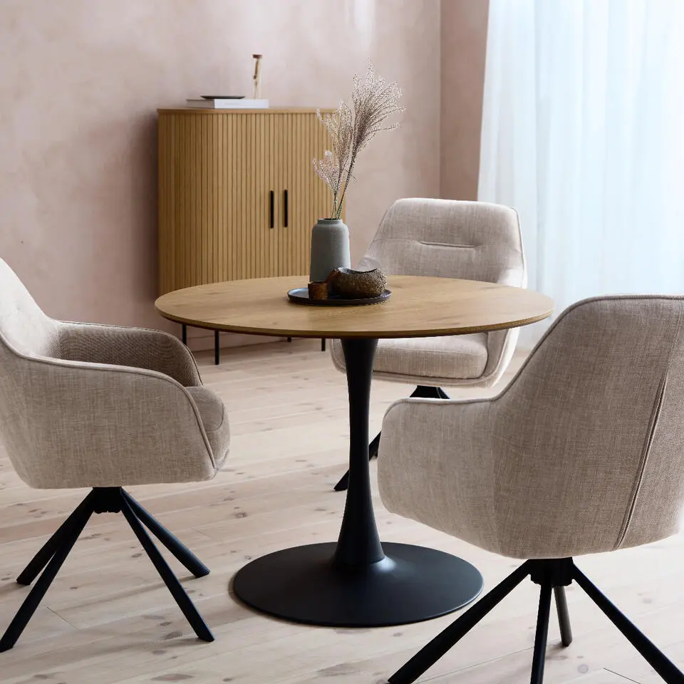 Nordic Home - Lenard eettafel rond &Oslash;100 cm - naturel