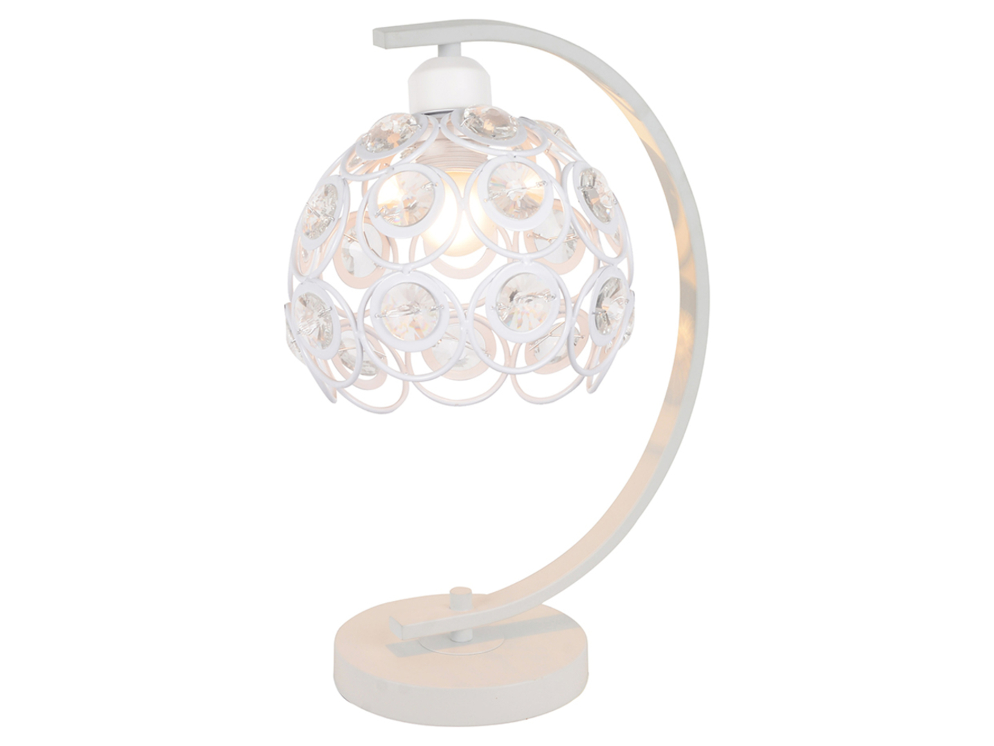 Lampa stołowa Florence stalowa biała