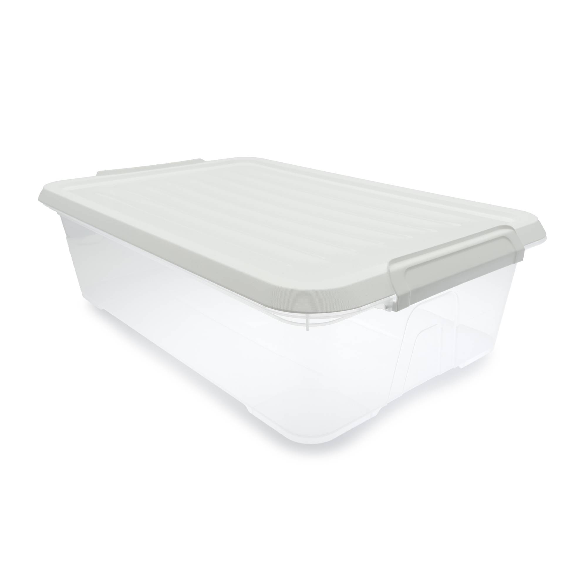Clear White Storage Box 30 Litres