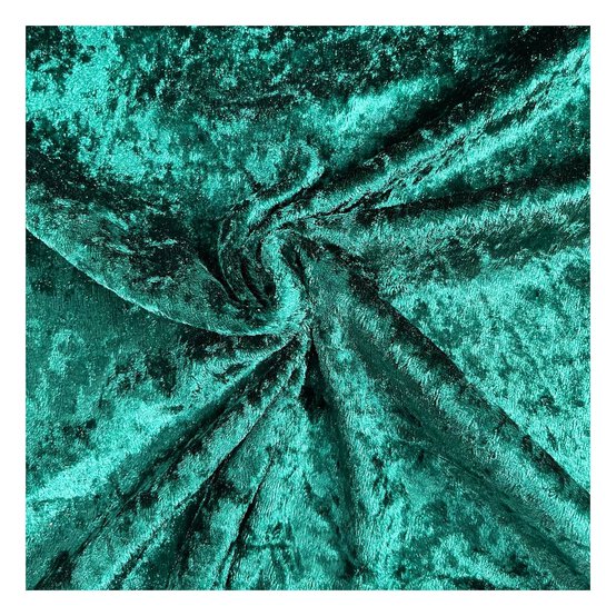 Bottle Green Crushed Velour Fabric by the Metre