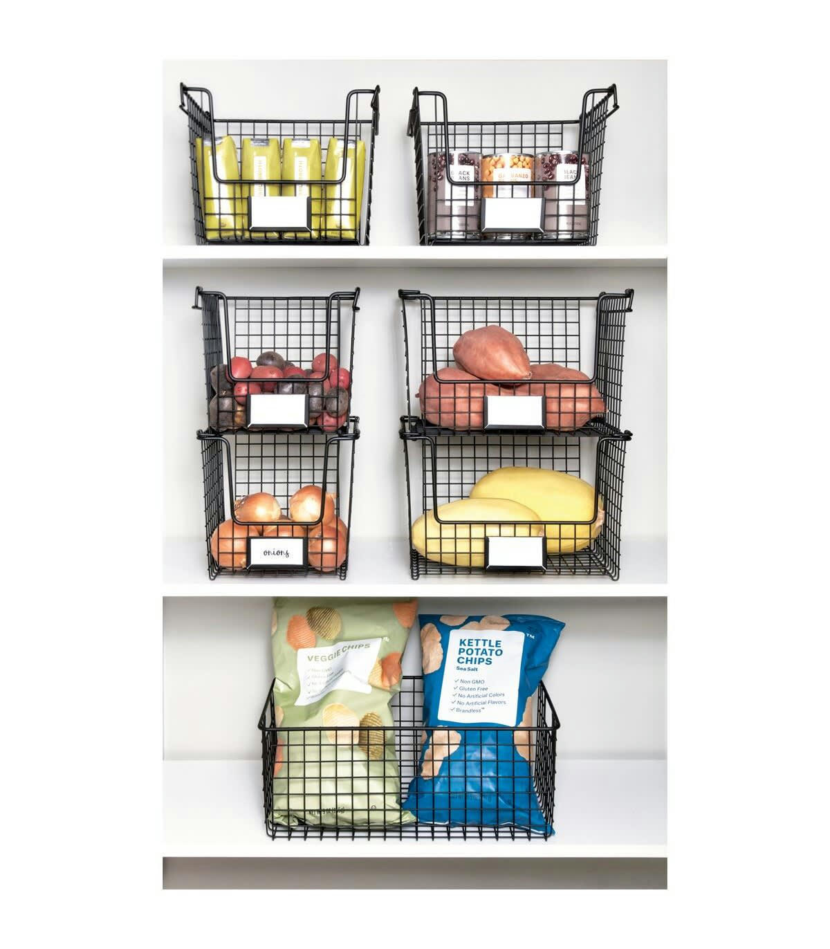 - Panier filaire acier mat - 25 x 21 x H20cm