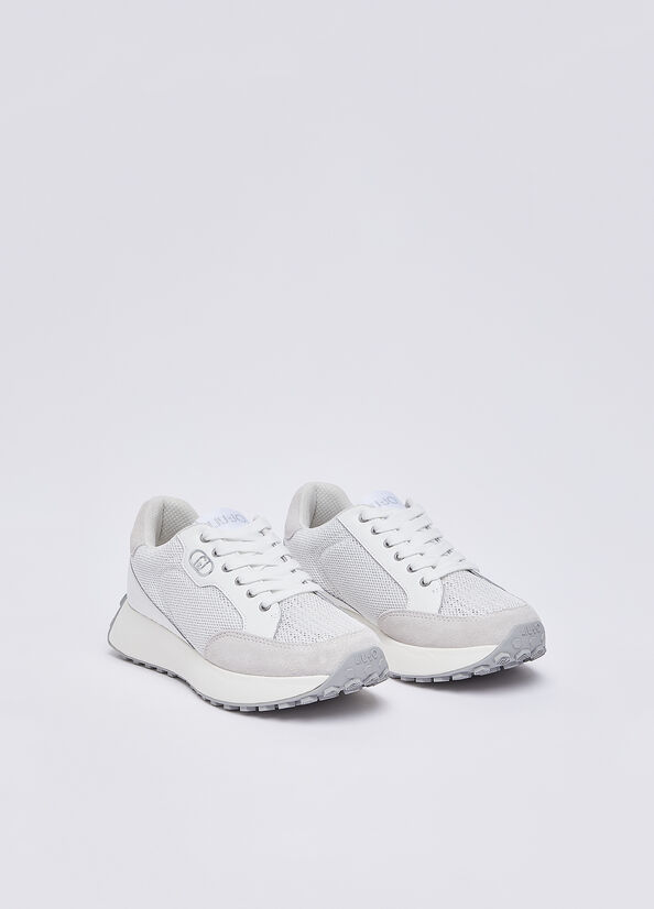 Sneakers in mesh e paillettes
