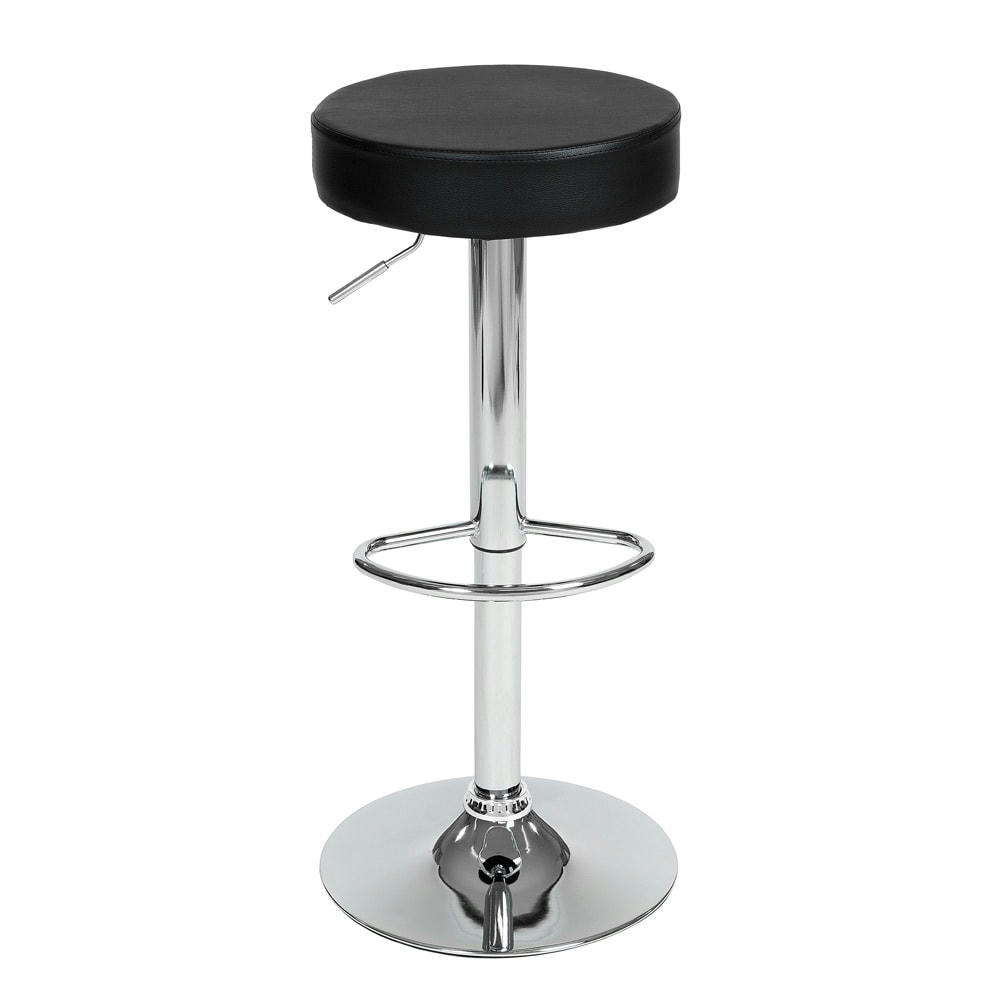 - Lot de 2 tabourets de bar Rembourré noir