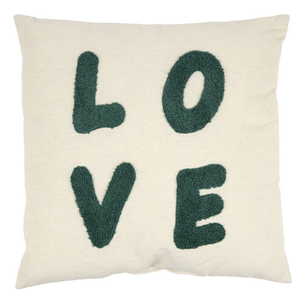 Coussin carré inscription brodée coloré 40x40cm (4 modèles)