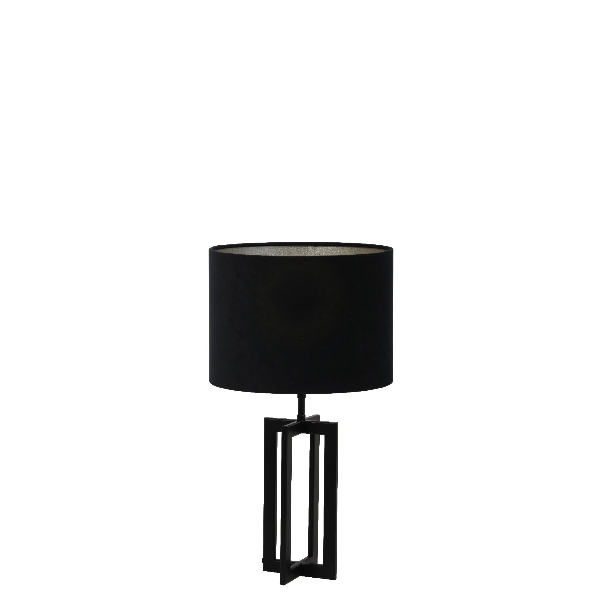 Light & Living tafellamp Mace/Velours - zwart, zwart - 30x30x56cm