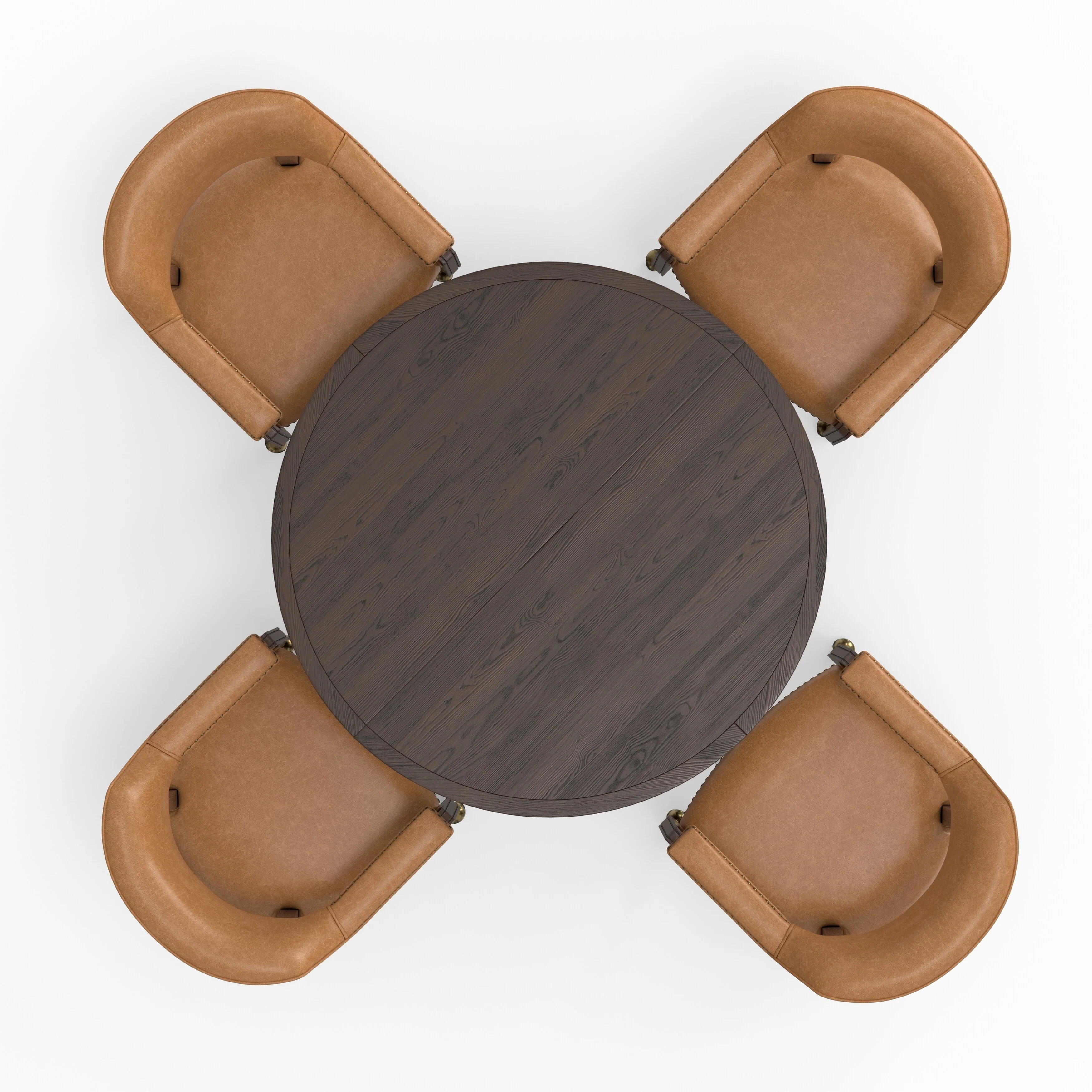 Holliday 48-inch Dining and Poker Game Set in Walnut Finish