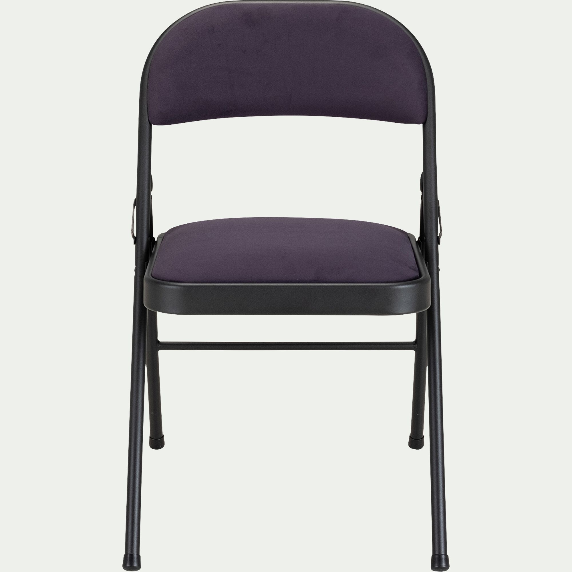 CASTA - Chaise pliante en métal et tissu - noir calabrun