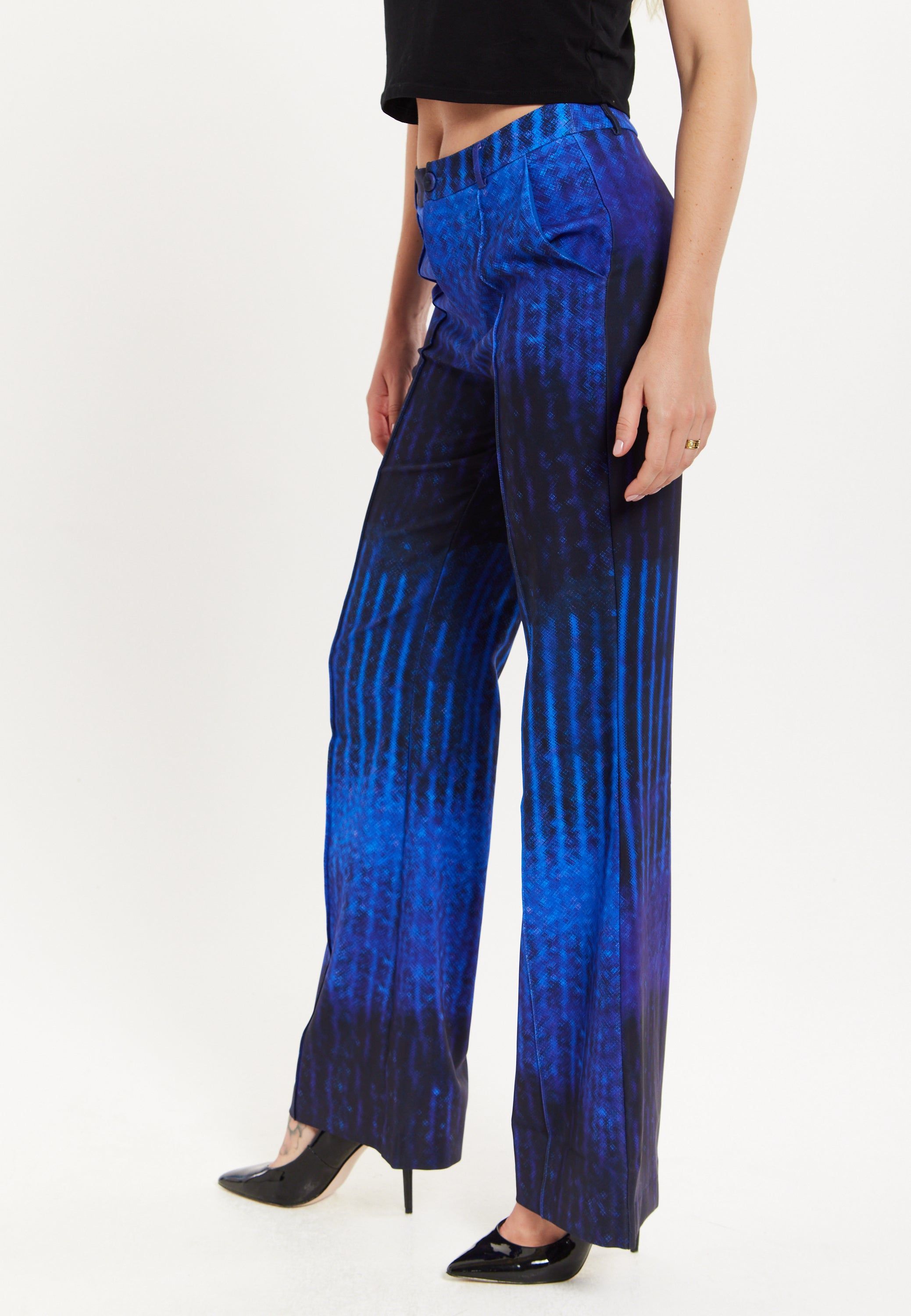 House of Holland Abstract Print Tailored Trousers