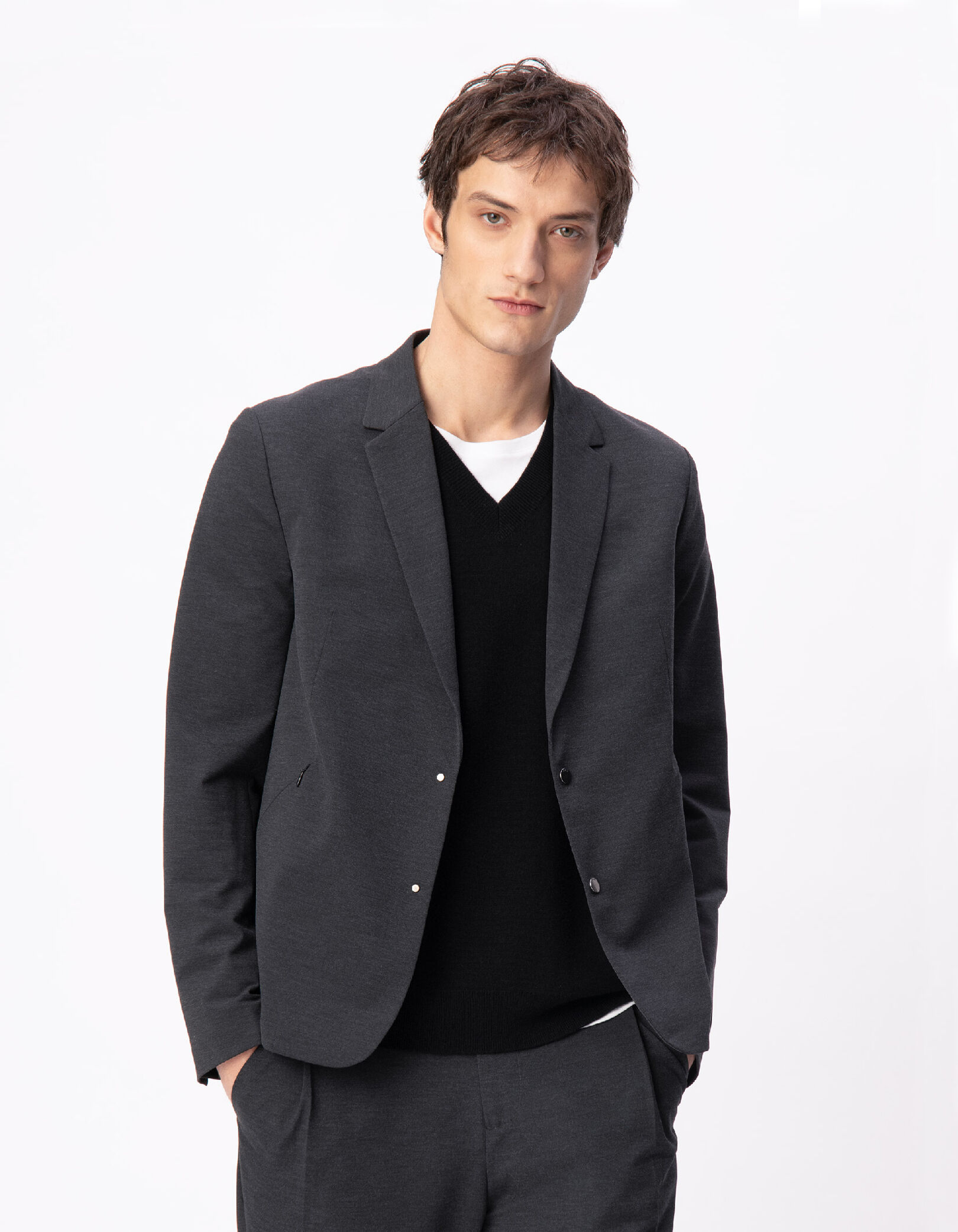 Veste de costume grise maille ULTRA MOBILITY Homme