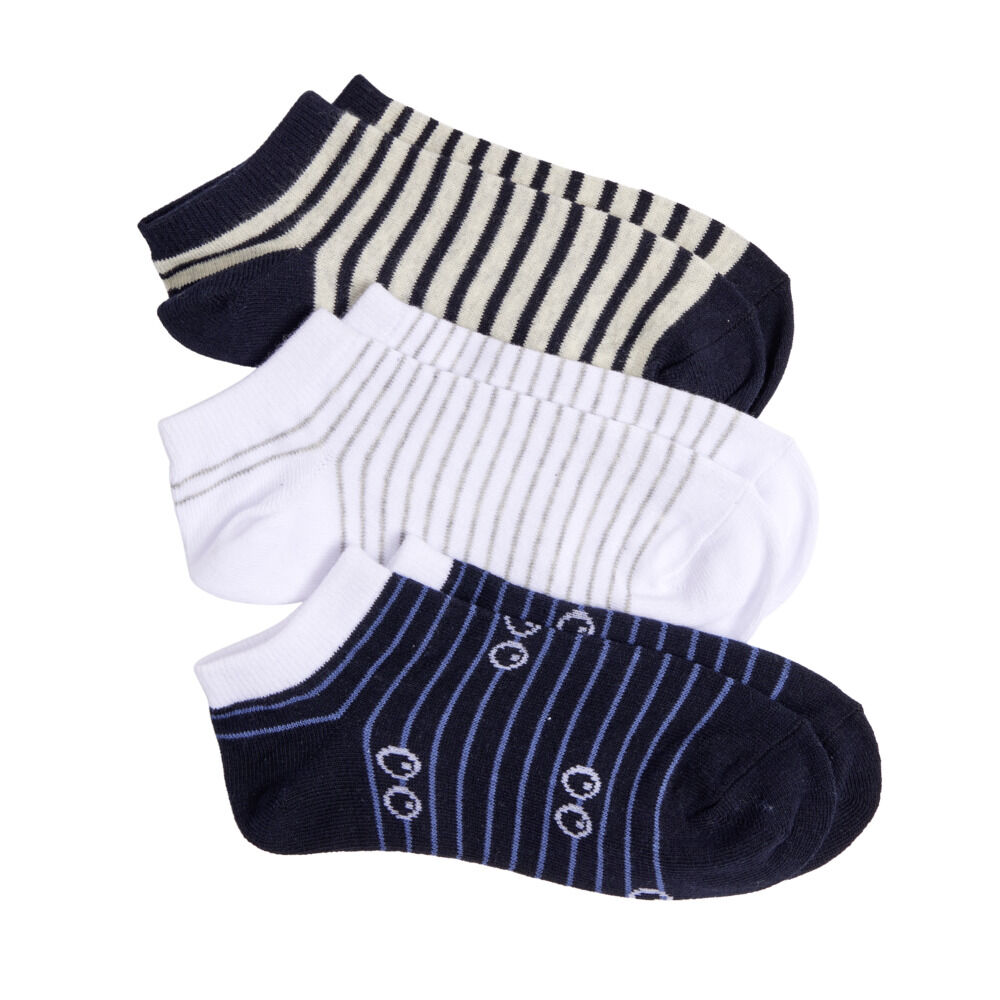 Chaussettes enfant garçon tige courte polycoton 3 paires 31/35