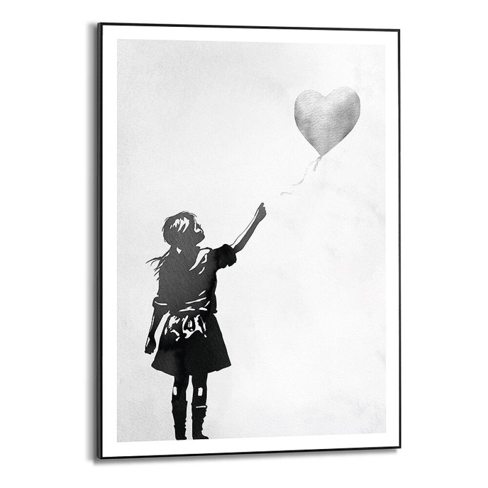 DEKORBILDE REINDERS BALLONGJENTE SLIM RAMME 50X70CM SVART
