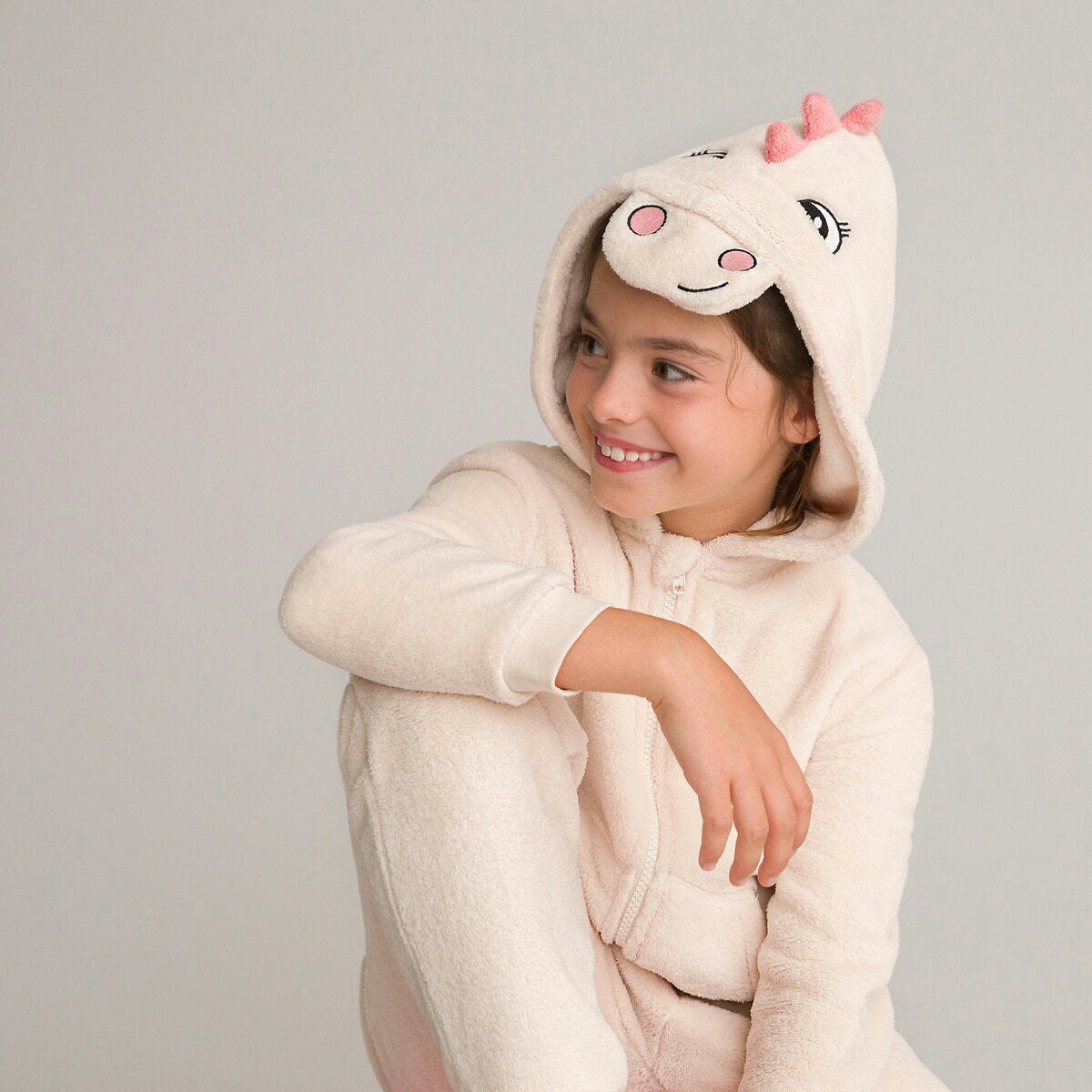 Surpyjama à capuche dinosaure en polaire