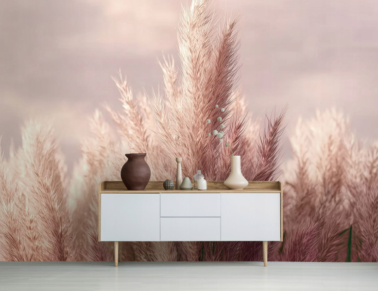 Fototapeta boho trawa pamapsowa natura na ścianę sypialnia salon 250x175