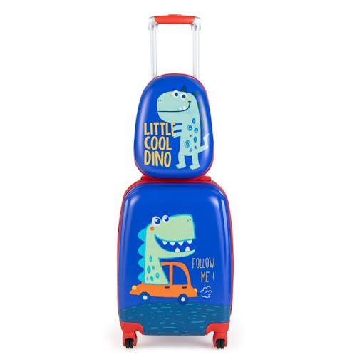 NNECW Hardside Rolling Suitcase with Spinner Wheels & Retractable Handle-Blue