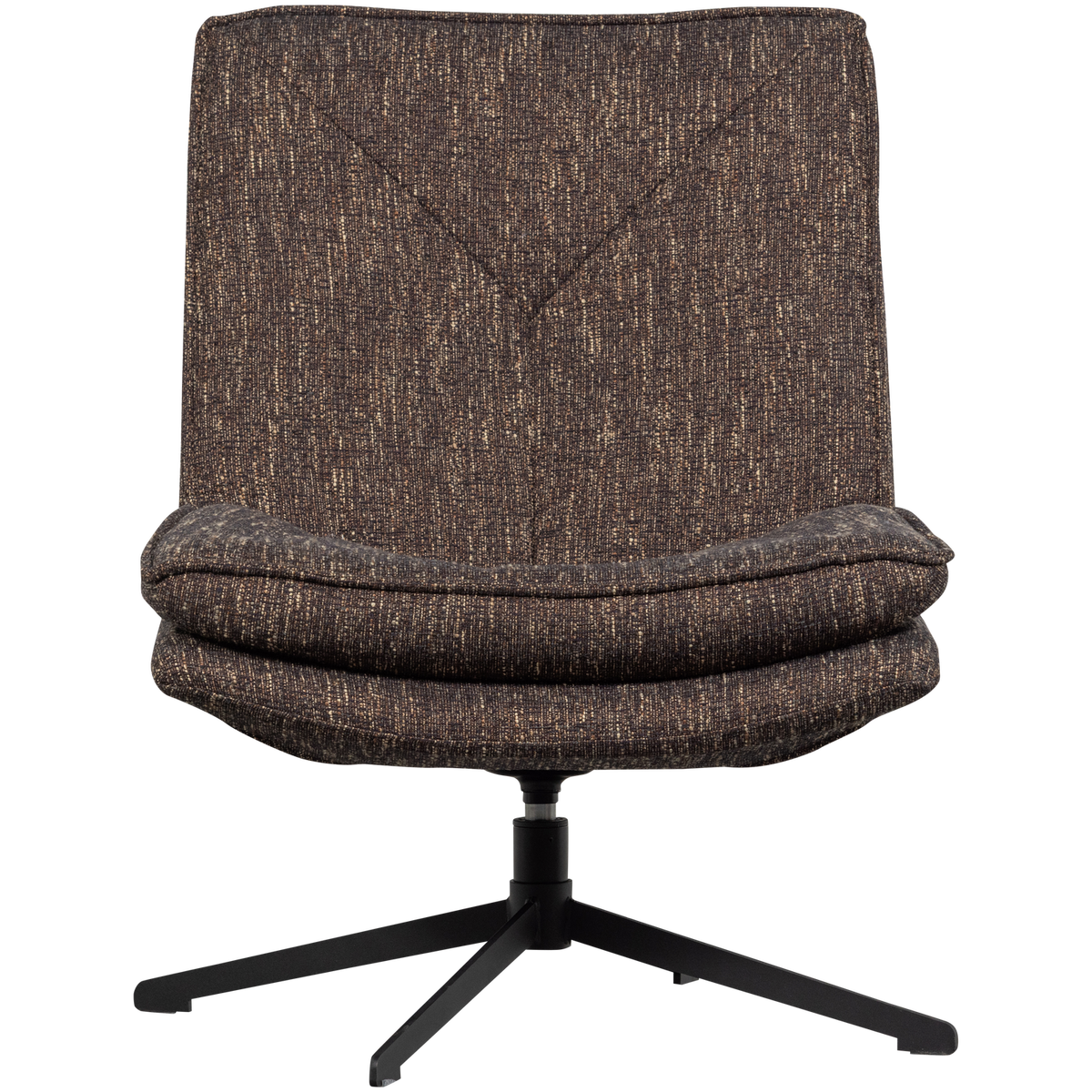 WOOOD draaifauteuil Milaro - Polyester - Bruin Melange - 88x75x94
