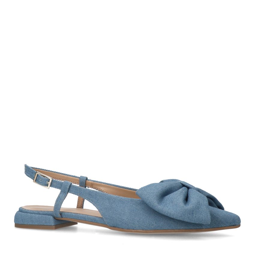 Manfield Denim slingbacks met strik
