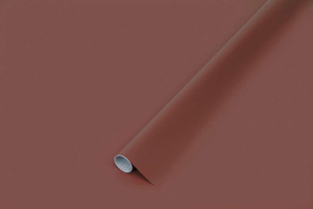 DEKORFOLIE D-C-FIX SELVKLEBENDE SILKEMATT RUSTRØD 45X200 CM