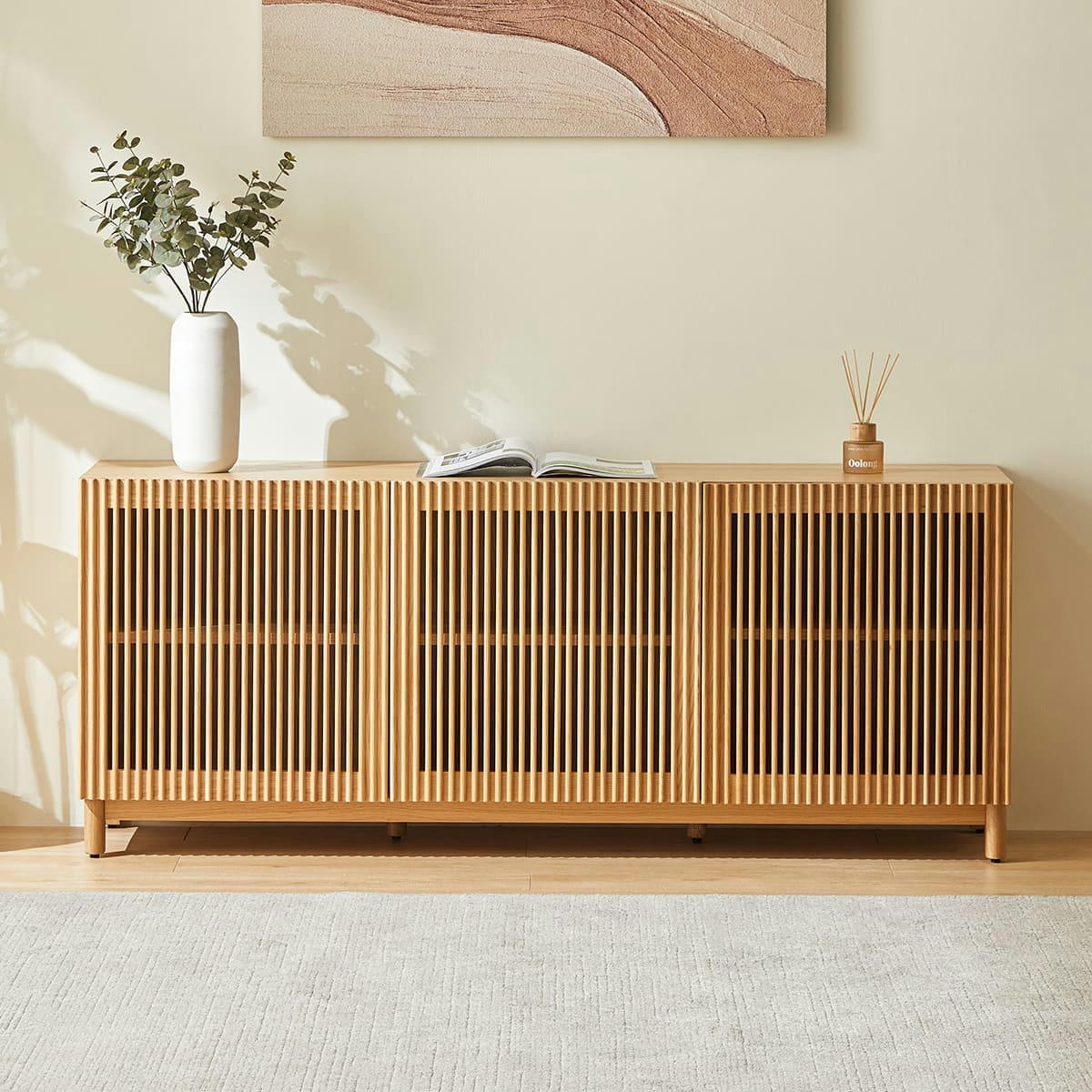 UMEA - Buffet 3 portes bois/frêne 160 cm