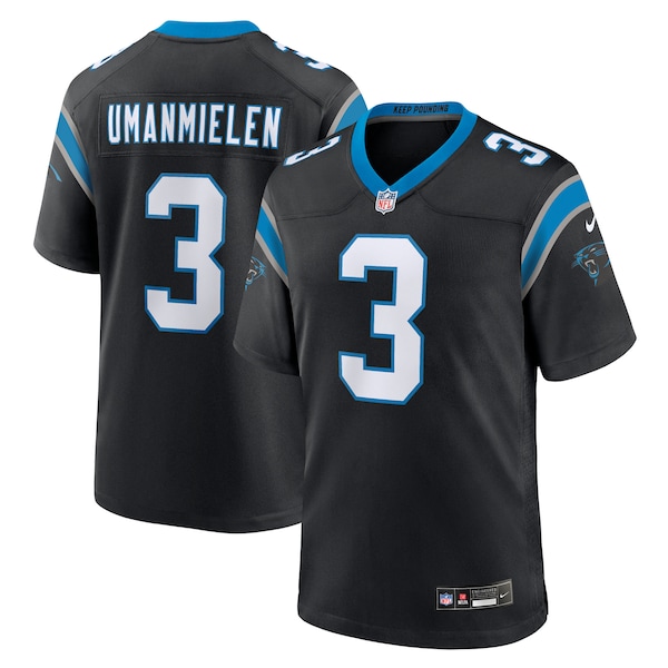 Princely Umanmielen Carolina Panthers Nike Team Game Jersey -  Black