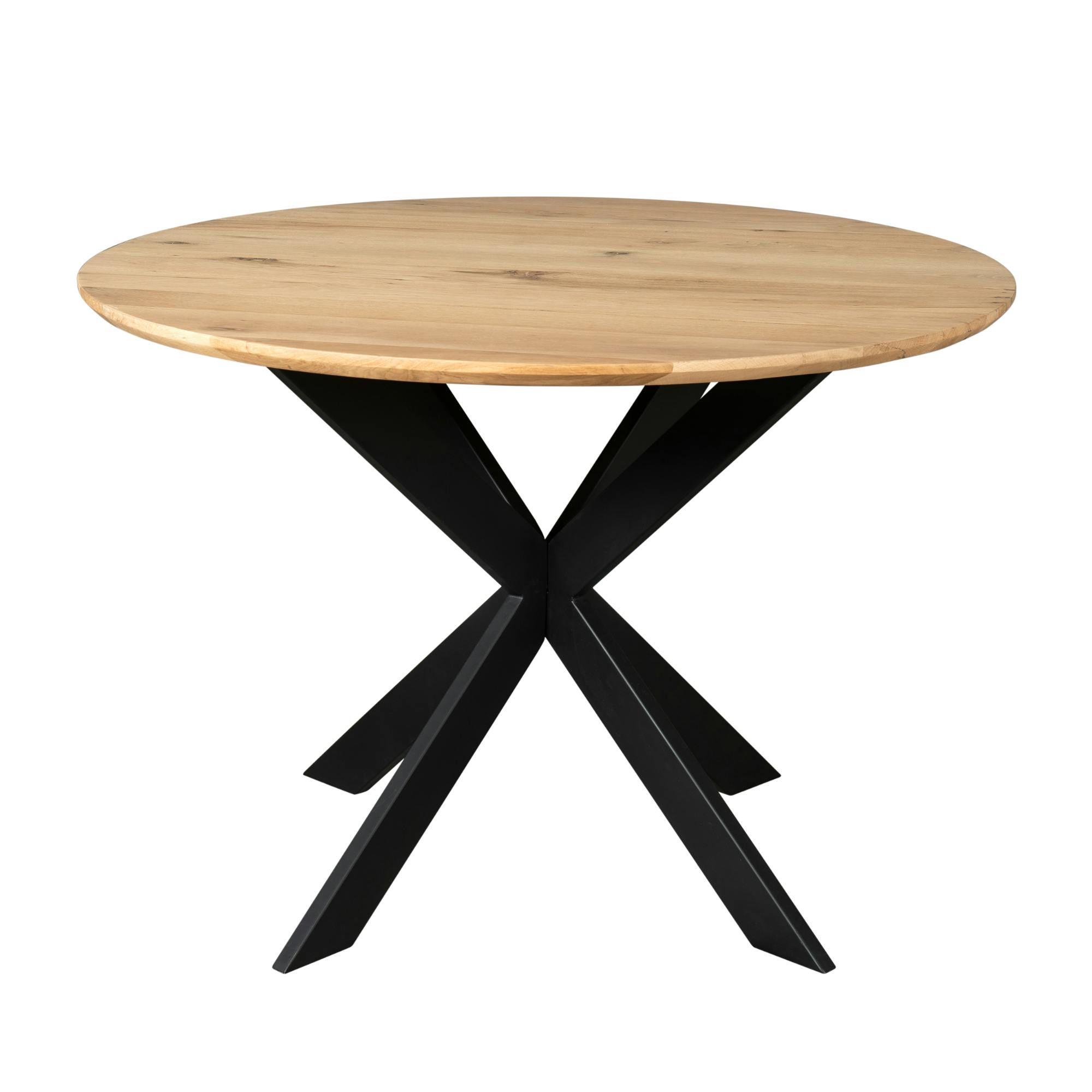 Table à manger ronde bois de chêne Ø110 cm LEXTON