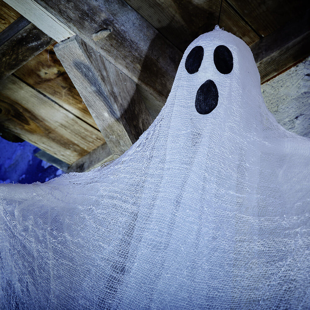 Décoration Halloween XL fantôme blanc à suspendre